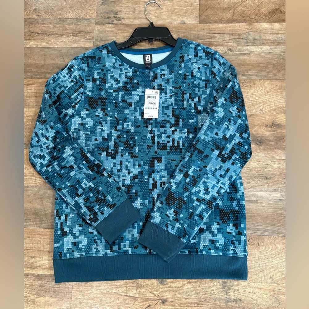 Ideology Boy’s Blue Camo Crewneck Sweatshirt